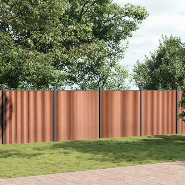 WPC Zaunelement Braun 1391x186 cm