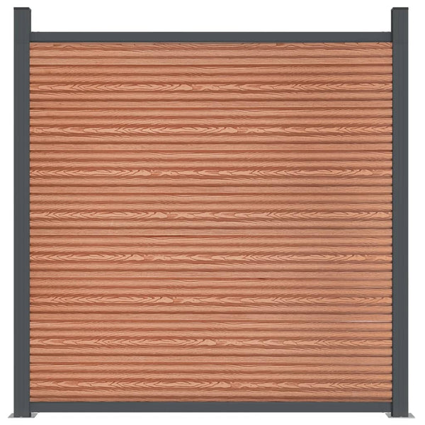 WPC Zaunelement Braun 1391x186 cm