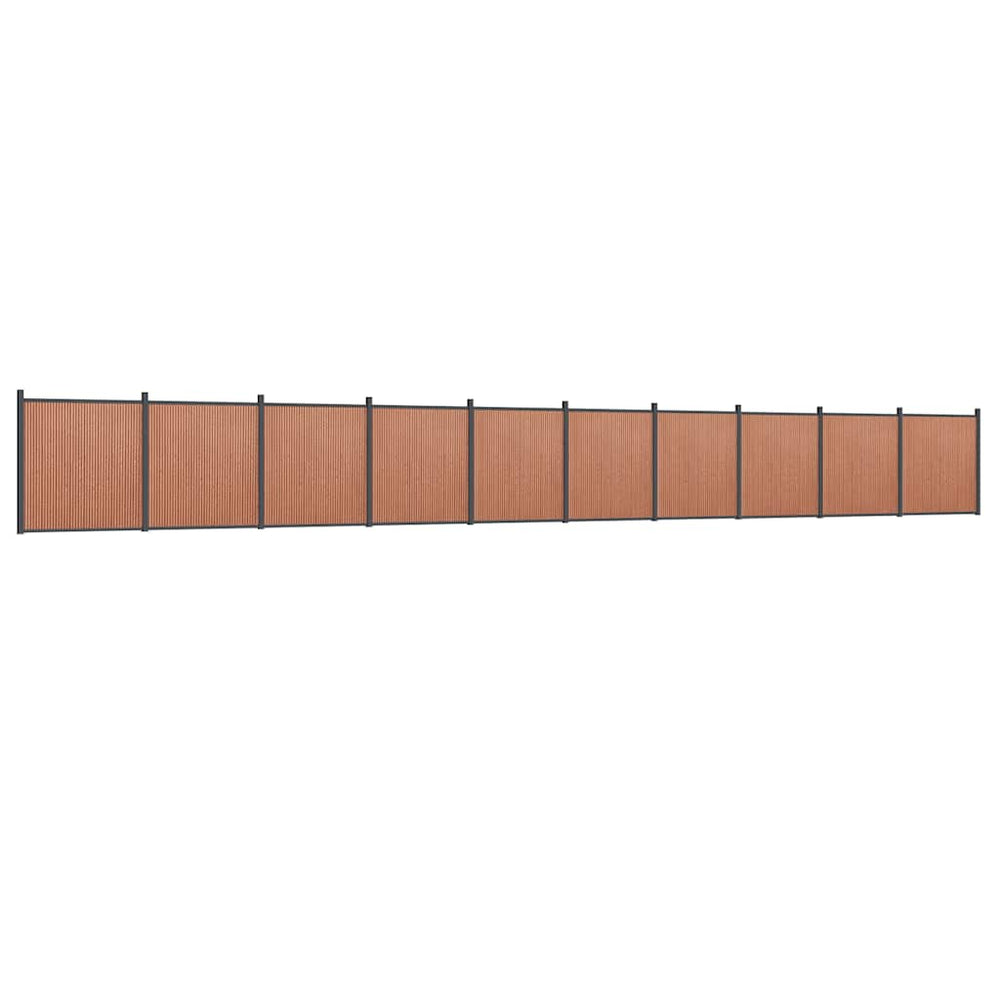WPC Zaunelement Braun 173x186 cm