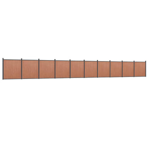 WPC Zaunelement Braun 173x186 cm