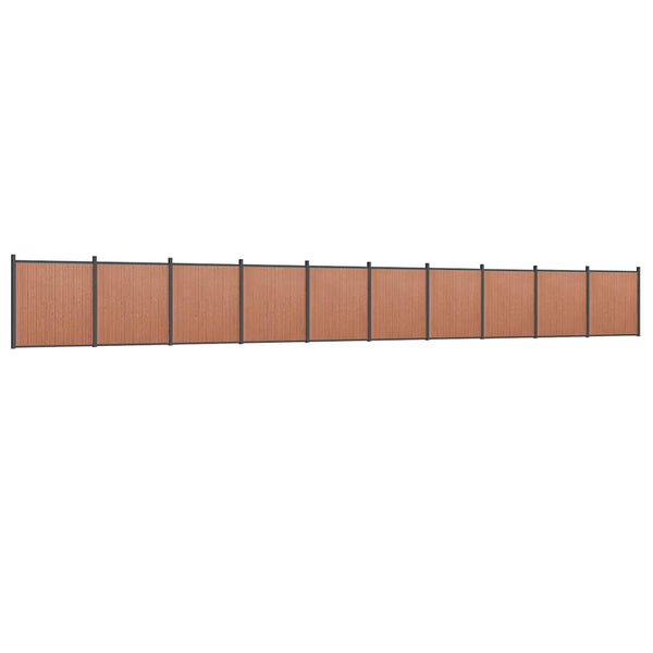 WPC Zaunelement Braun 173x186 cm