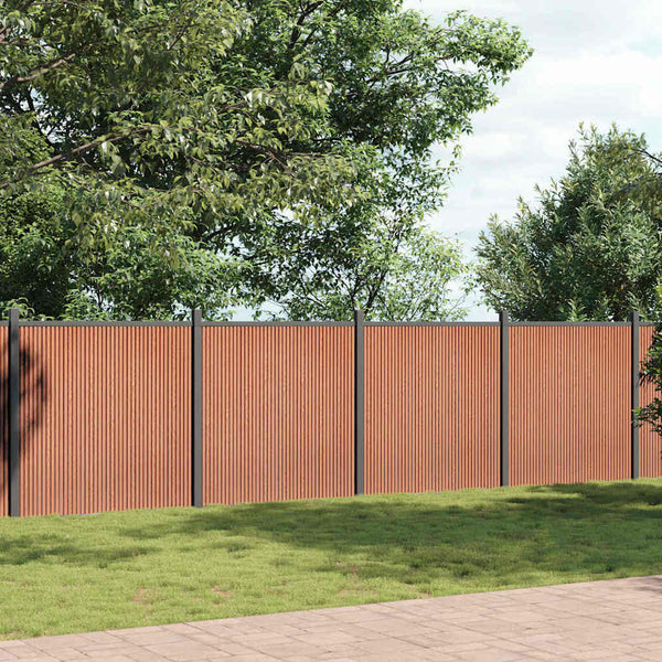 WPC Zaunelement Braun 173x186 cm