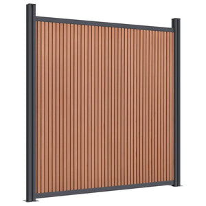 WPC Zaunelement Braun 173x186 cm
