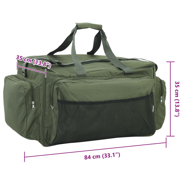 Wasserdichte Angeltasche Dunkelgrün