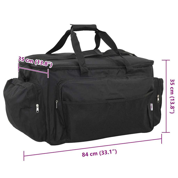 Wasserdichte Angeltasche Schwarz Oxford-Gewebe