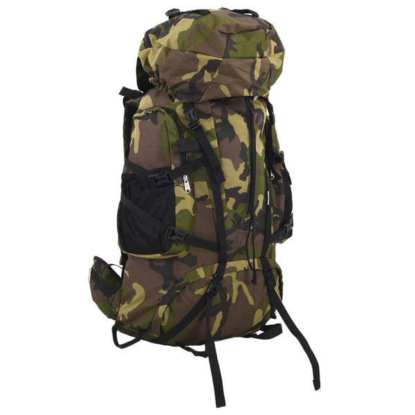 60L Wanderrucksack Grün Tarnfarben Oxford-Gewebe