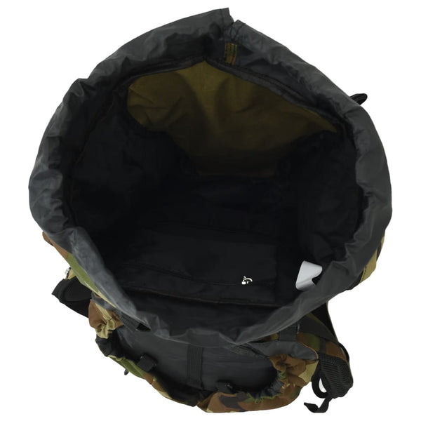 60L Wanderrucksack Grün Tarnfarben Oxford-Gewebe
