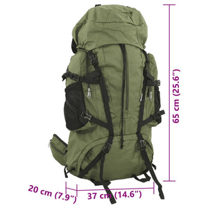 Armeegrüner Wanderrucksack 60 L