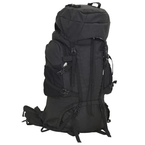 80L Wanderrucksack Schwarz Oxford-Gewebe