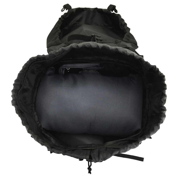 80L Wanderrucksack Schwarz Oxford-Gewebe