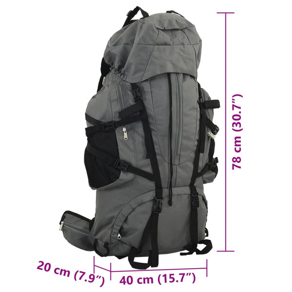 Grauer 80L Wanderrucksack