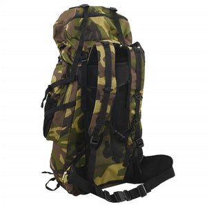 80L Wanderrucksack Grün Tarnfarben
