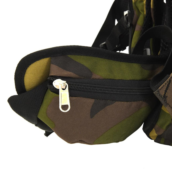 80L Wanderrucksack Grün Tarnfarben