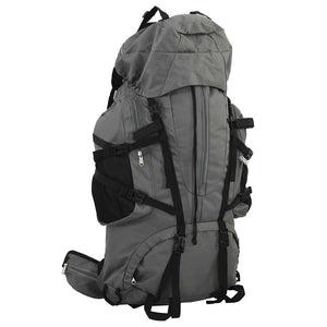 Grauer 100 L Wanderrucksack aus Oxford-Gewebe