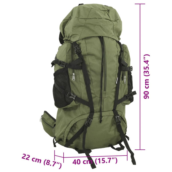 100L Armeegrüner Wanderrucksack