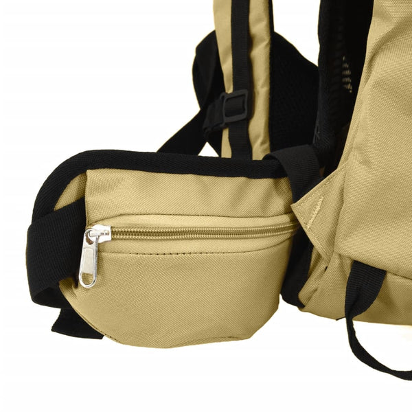 100L Wanderrucksack Khaki Oxford-Gewebe