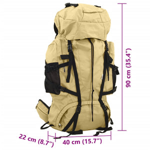 100L Wanderrucksack Khaki Oxford-Gewebe