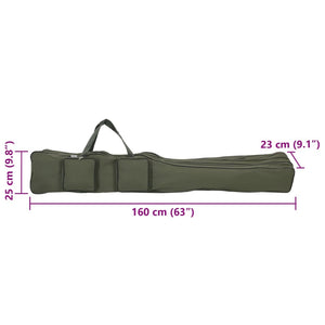 Angelrutentasche 160cm Dunkelgrün