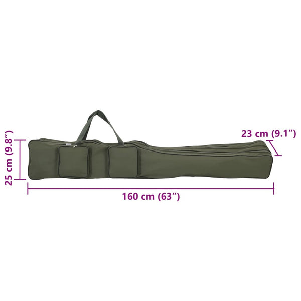 Angelrutentasche 160cm Dunkelgrün