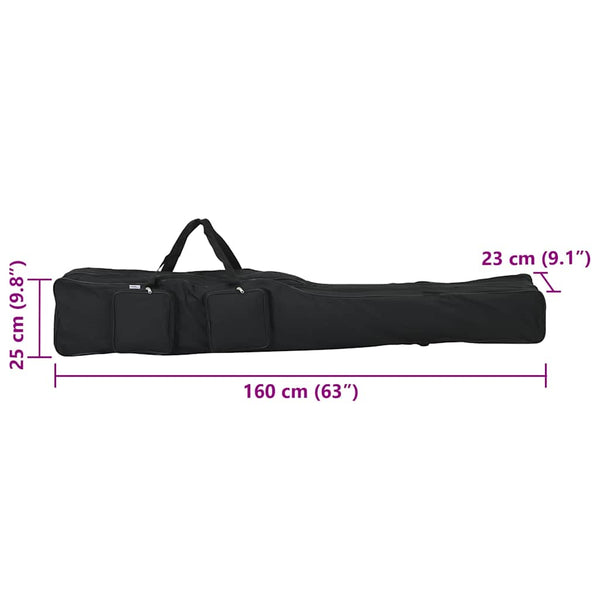 Angelrutentasche 160cm Oxford-Gewebe Schwarz