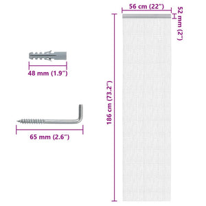 Aluminium Ketten Türvorhang 56x186cm