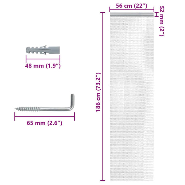 Aluminium Ketten Türvorhang 56x186cm