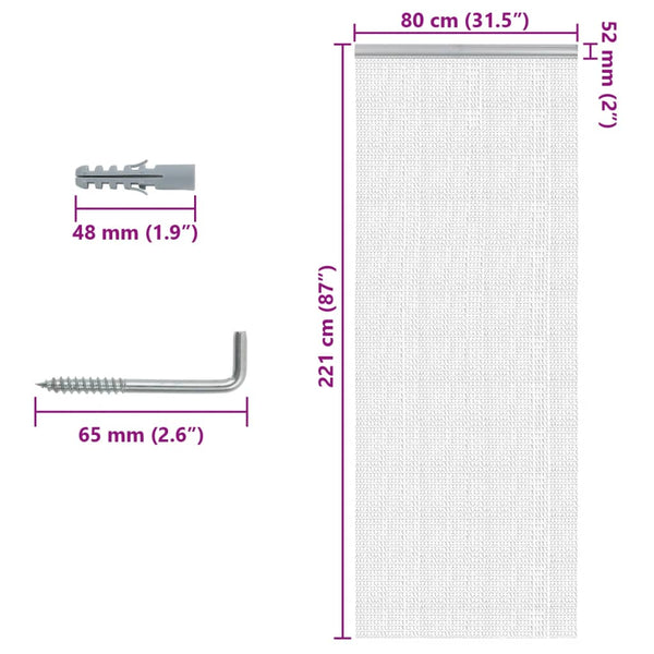 Aluminium Kettenvorhang 80x221cm