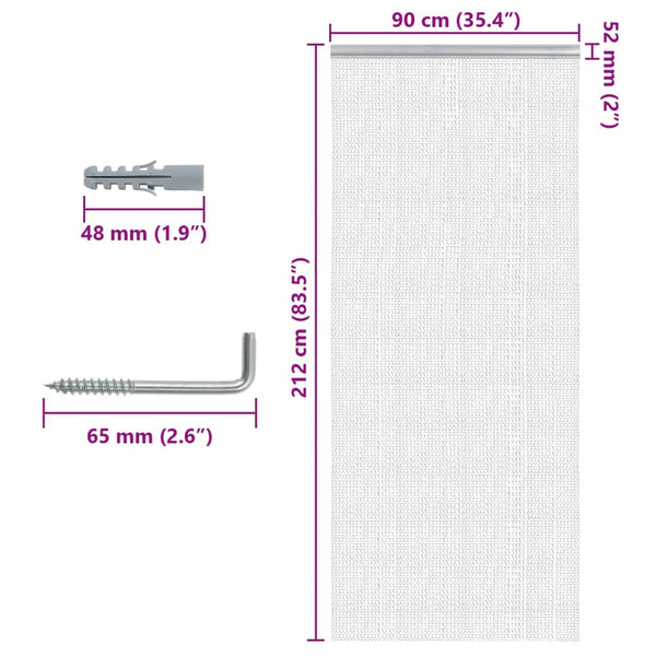 Aluminium Kettenvorhang 90x212cm