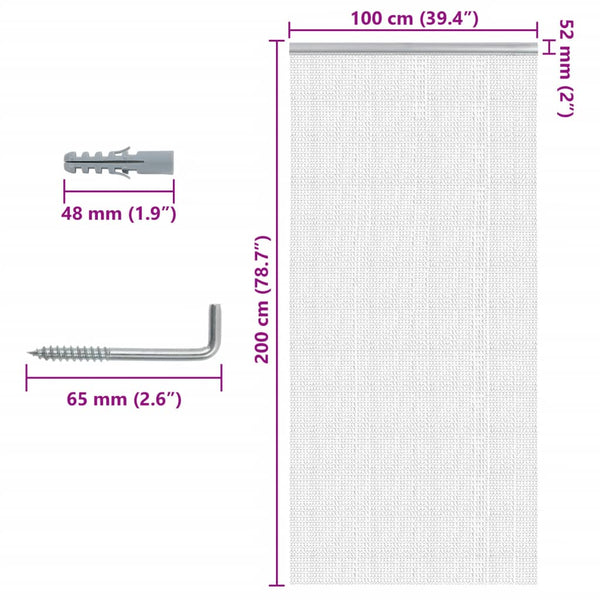 Aluminium Kettenvorhang 100x200 cm