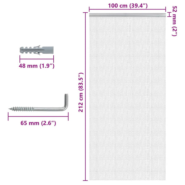 Aluminium Kettenvorhang 100x212 cm