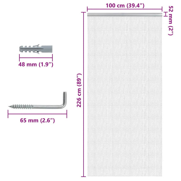Aluminium Kettenvorhang 100x226 cm