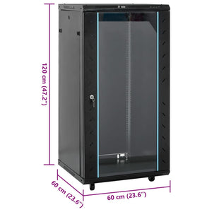 22HE Netzwerkschrank mit Schwenkfüßen 19" IP20 60x60x120 cm