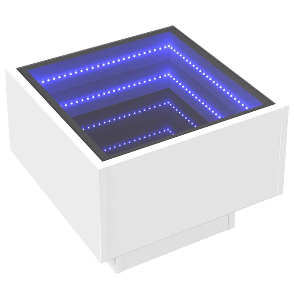 LED Beistelltisch Weiß 40x40 cm