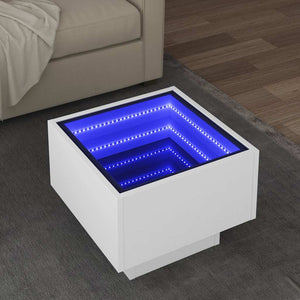 LED Beistelltisch Weiß 40x40 cm