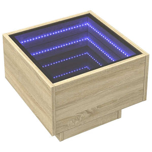 LED Beistelltisch Sonoma Eiche 40x40x30 cm