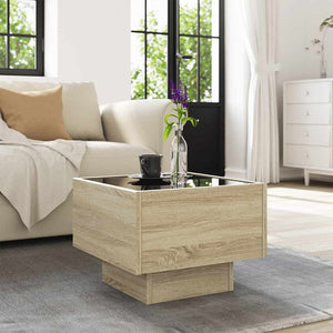 LED Beistelltisch Sonoma Eiche 40x40x30 cm