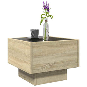 LED Beistelltisch Sonoma Eiche 40x40x30 cm