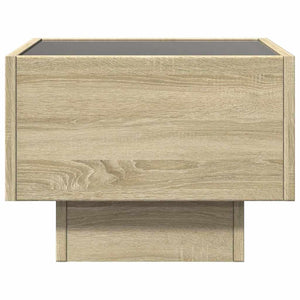 LED Beistelltisch Sonoma Eiche 40x40x30 cm