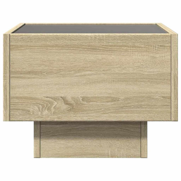 LED Beistelltisch Sonoma Eiche 40x40x30 cm