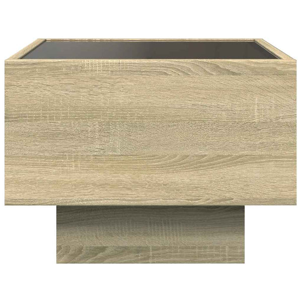 LED Beistelltisch Sonoma Eiche 40x40x30 cm