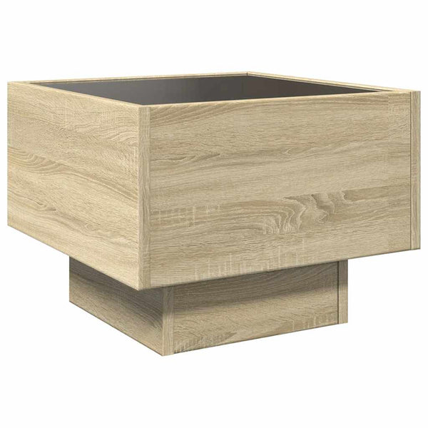 LED Beistelltisch Sonoma Eiche 40x40x30 cm