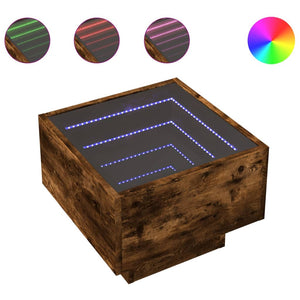 LED Beistelltisch Räuchereiche 40x40 cm