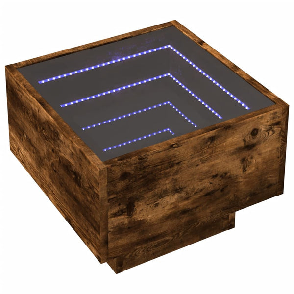 LED Beistelltisch Räuchereiche 40x40 cm