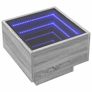 LED Beistelltisch Grau Sonoma 40x40 cm