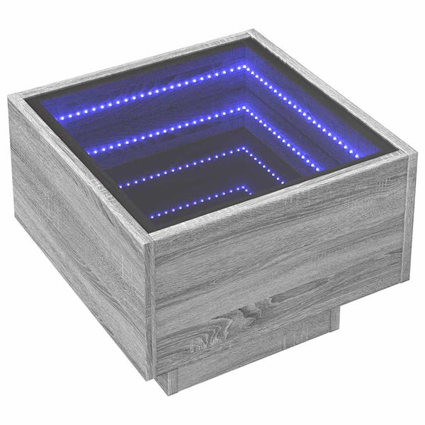 LED Beistelltisch Grau Sonoma 40x40 cm