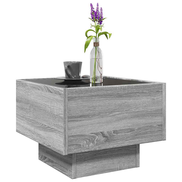 LED Beistelltisch Grau Sonoma 40x40 cm