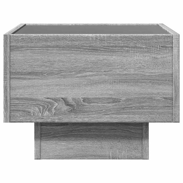 LED Beistelltisch Grau Sonoma 40x40 cm