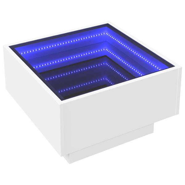 LED Couchtisch Weiß 50x50 cm