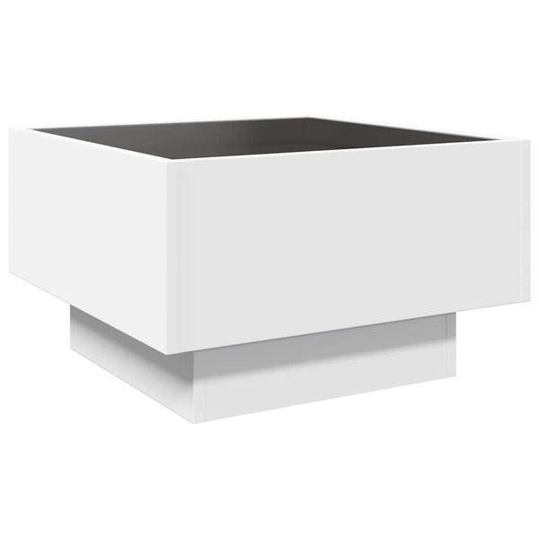 LED Couchtisch Weiß 50x50 cm