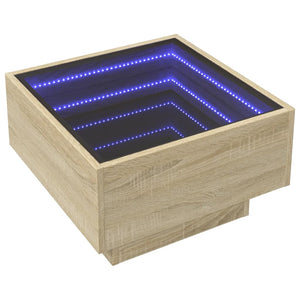 LED Couchtisch Sonoma Eiche 50x50 cm